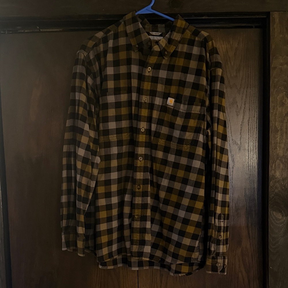 Carhartt Men's Checkered Shirt - Black and Brown